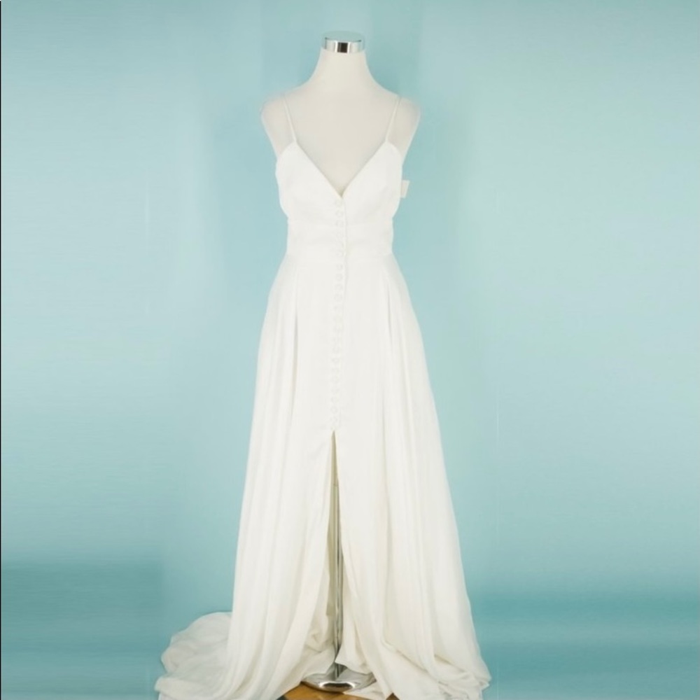 Joanna August 8 White Joplin Button Front Dress